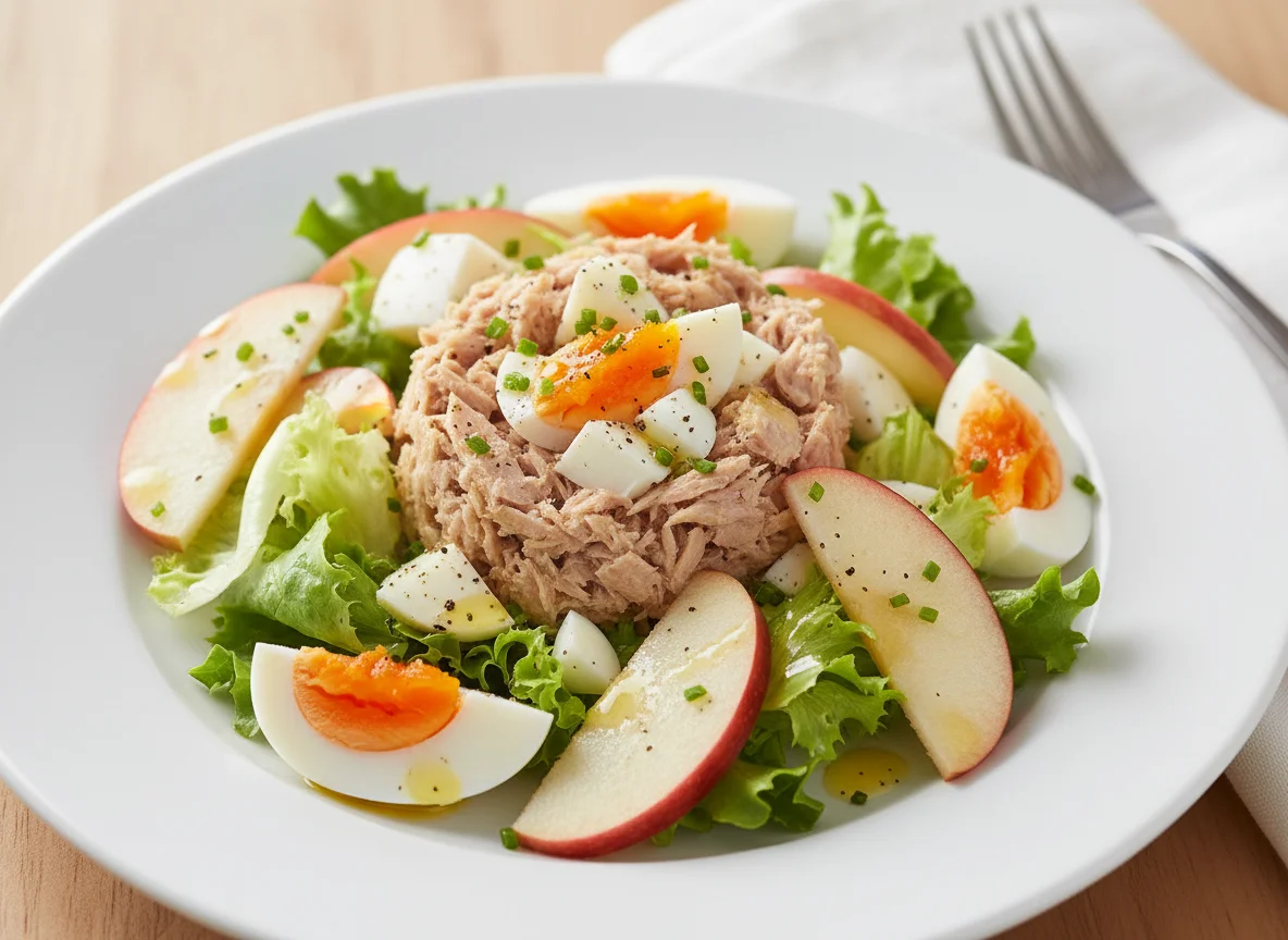 Tuna, Egg, Apple, and Lettuce Salad photo