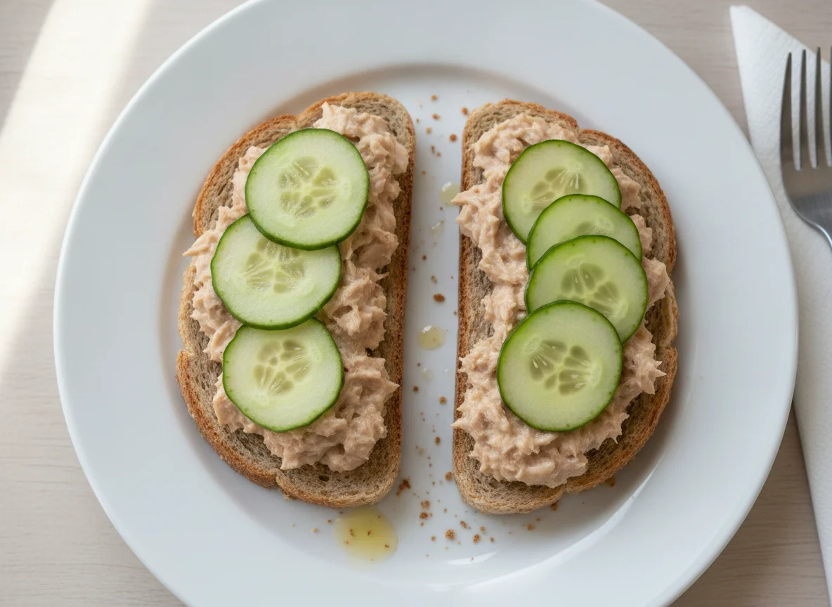 Tuna Mayo Toast with Cucumber photo
