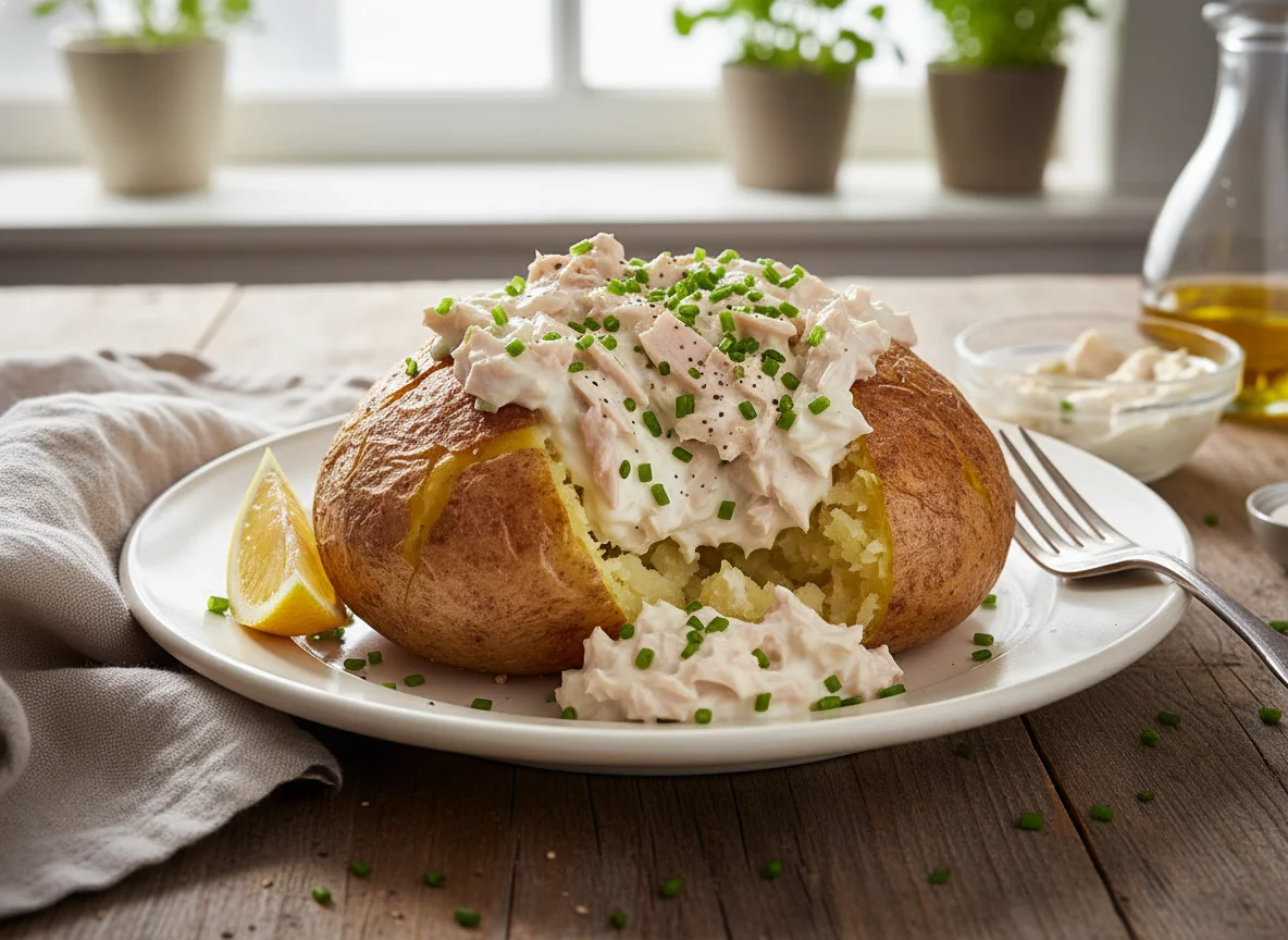 Tuna Mayonnaise Baked Potato photo