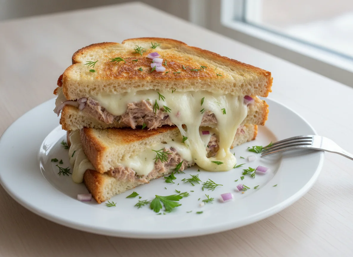 Tuna Melt on White Bread photo