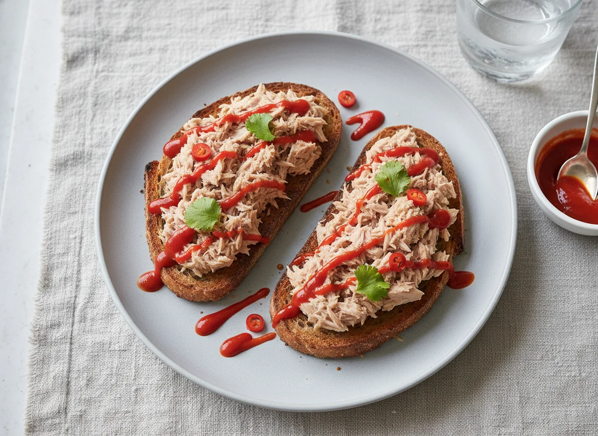 Tuna on Toast with Sauce photo