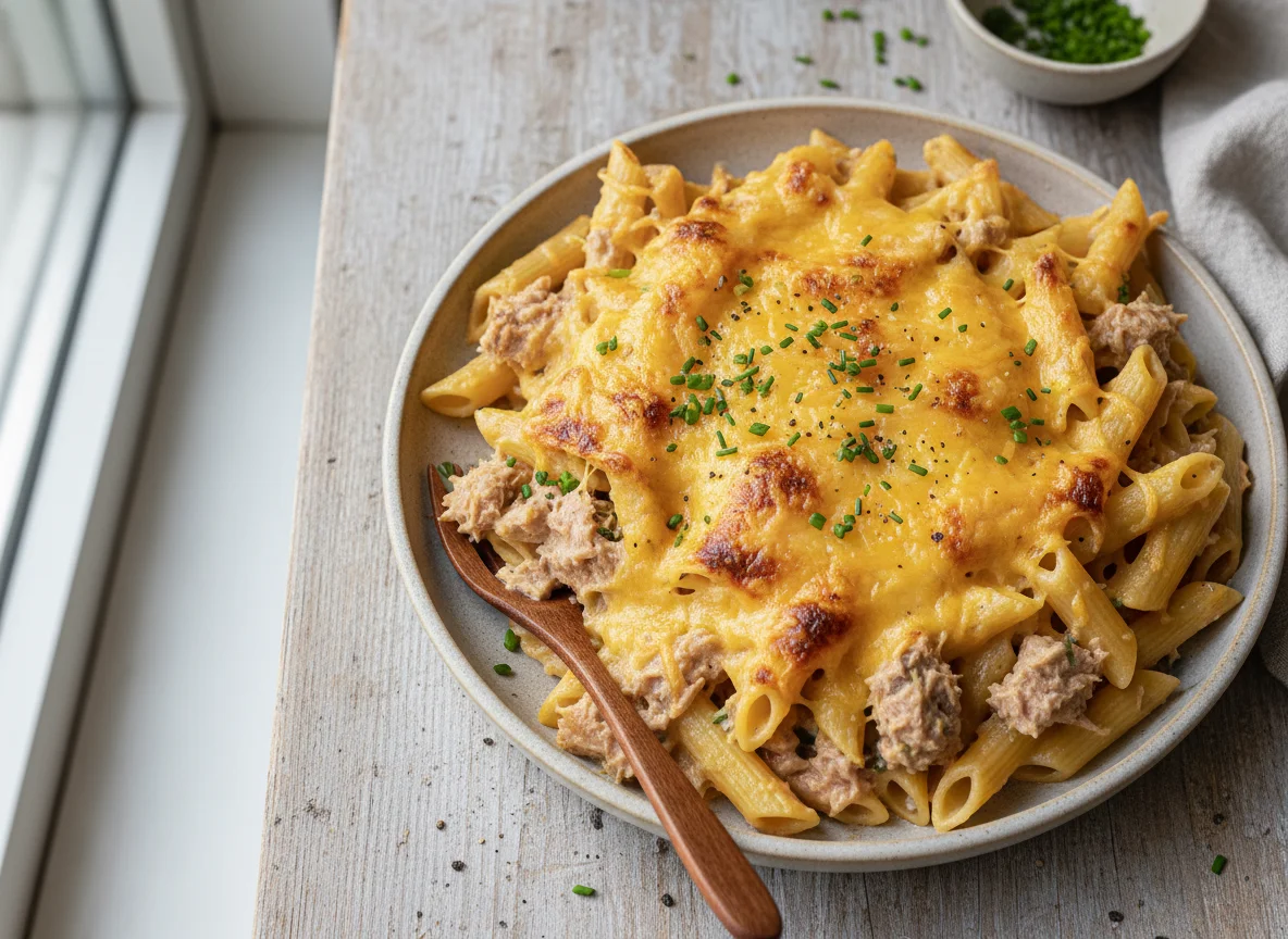 Tuna Pasta Bake with Cheese photo