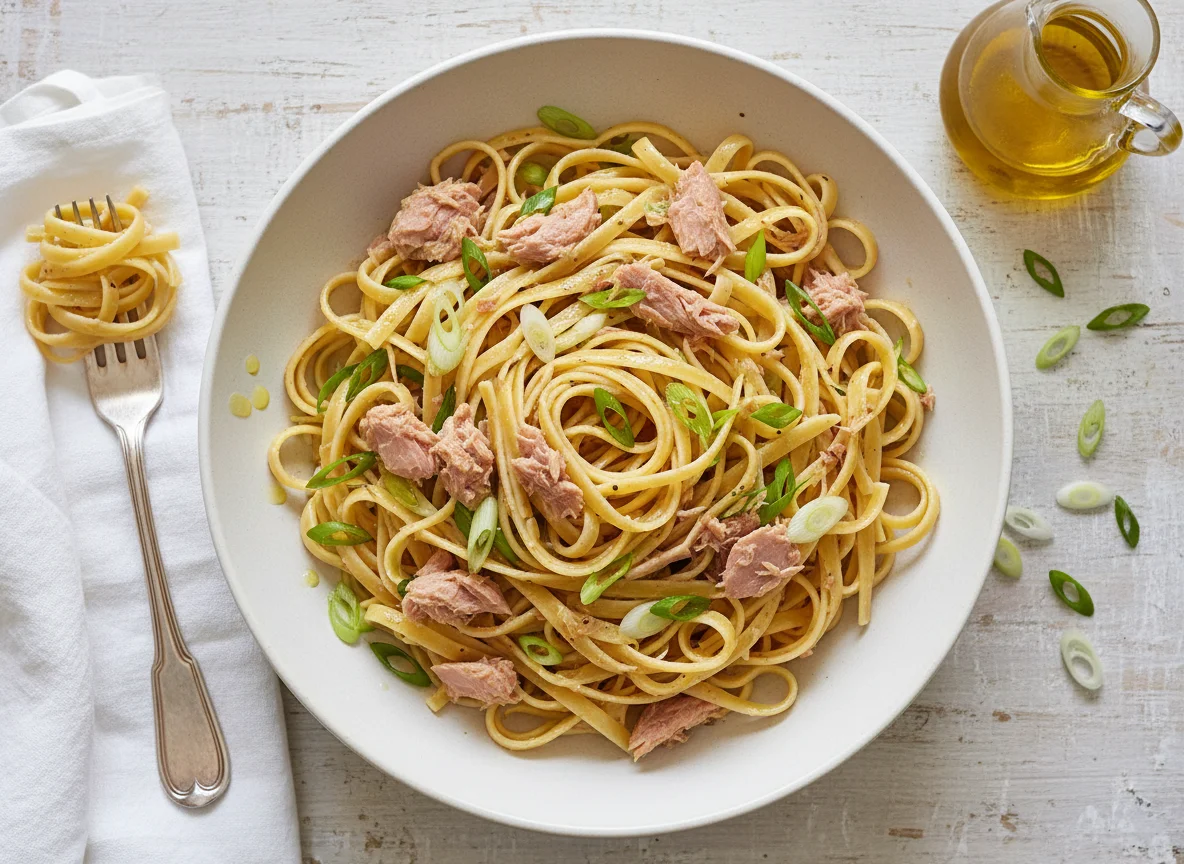 Tuna Pasta with Spring Onion photo