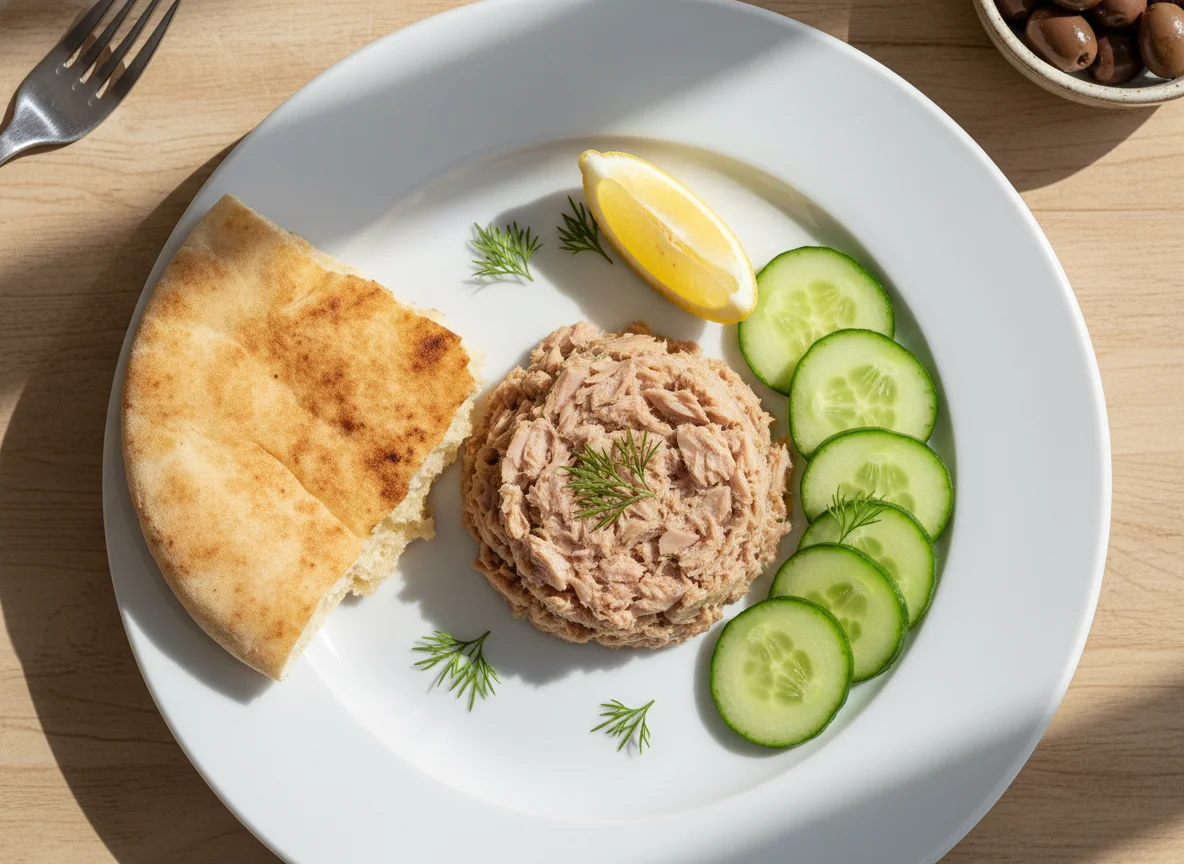 Tuna, Pita, and Cucumber Meal photo