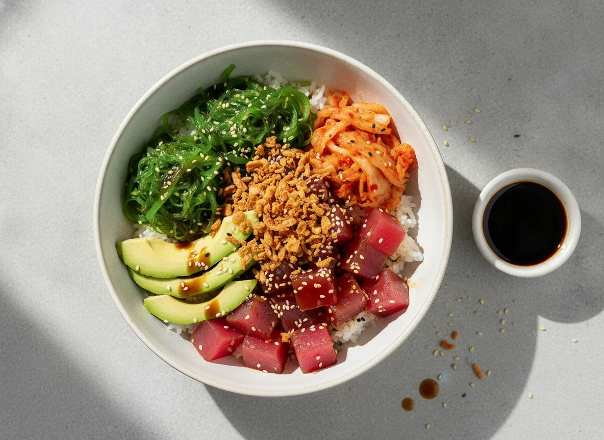Tuna Poke Bowl with Kimchi photo