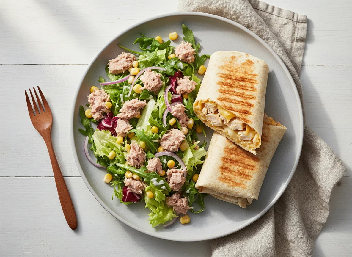 Tuna Salad and Grilled Wrap photo