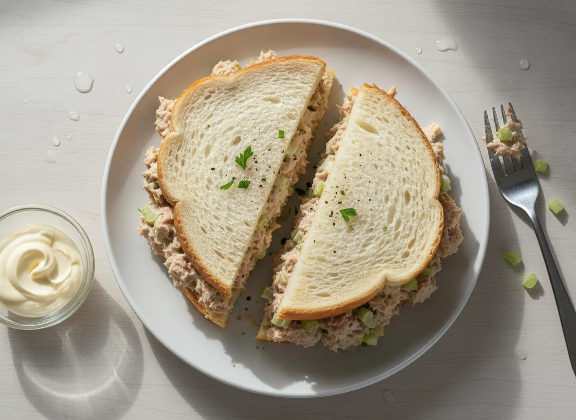 Tuna Salad on White Bread photo