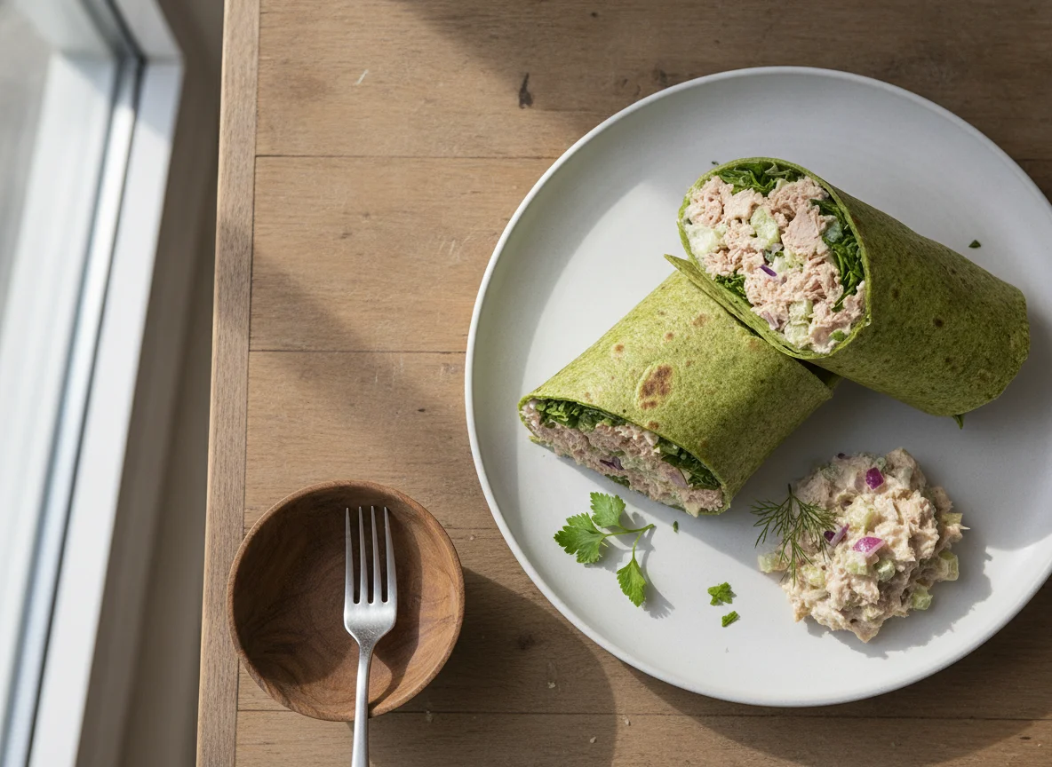 Tuna Salad Spinach Wrap photo