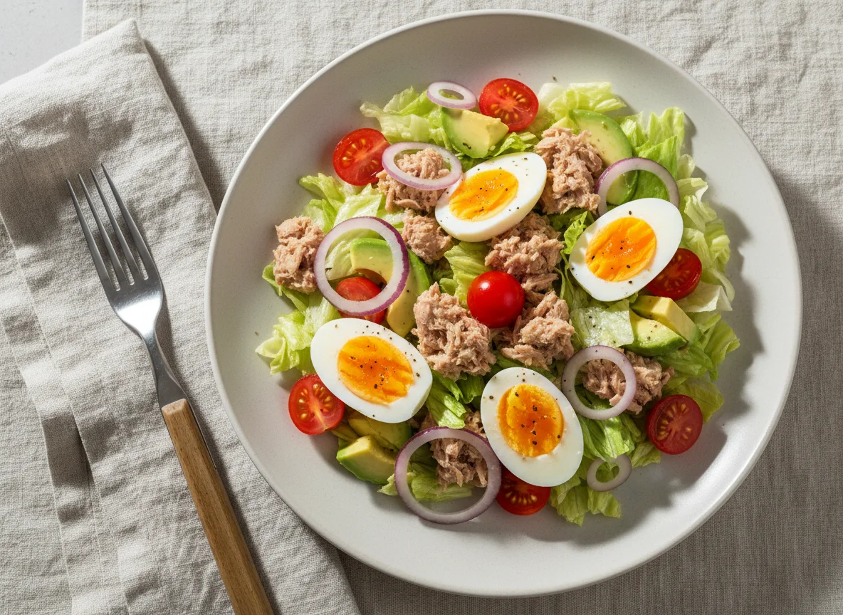 Tuna Salad with Avocado and Egg photo