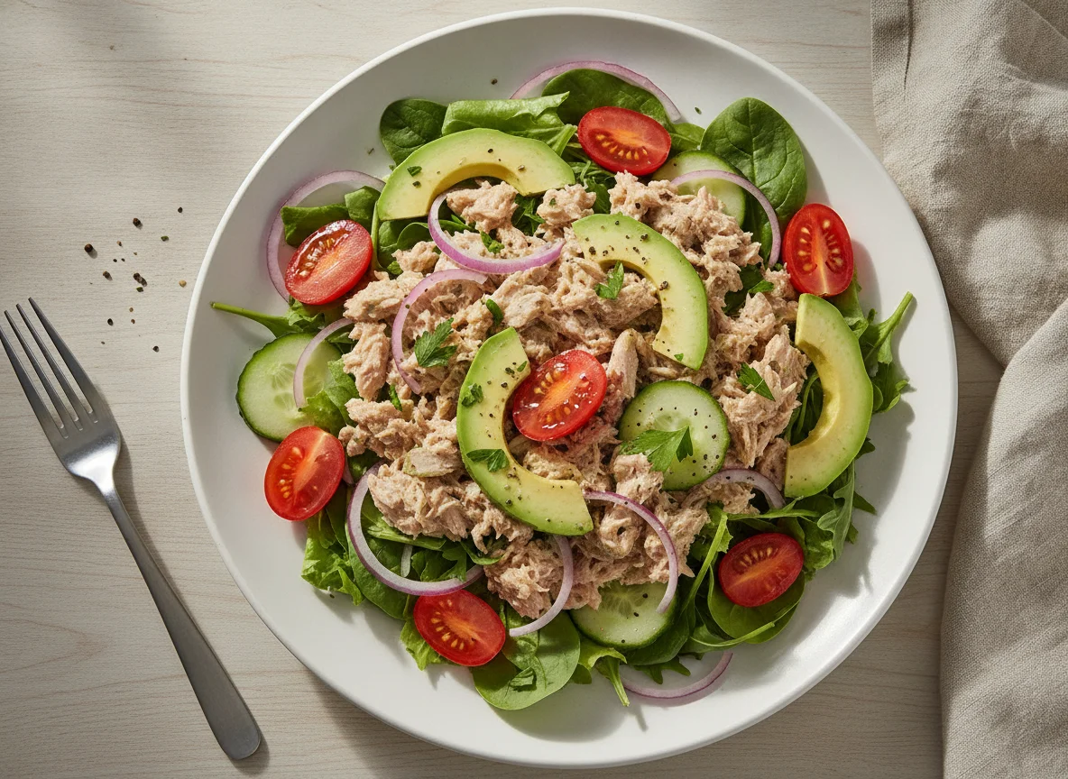 Tuna Salad with Avocado and Tomato photo