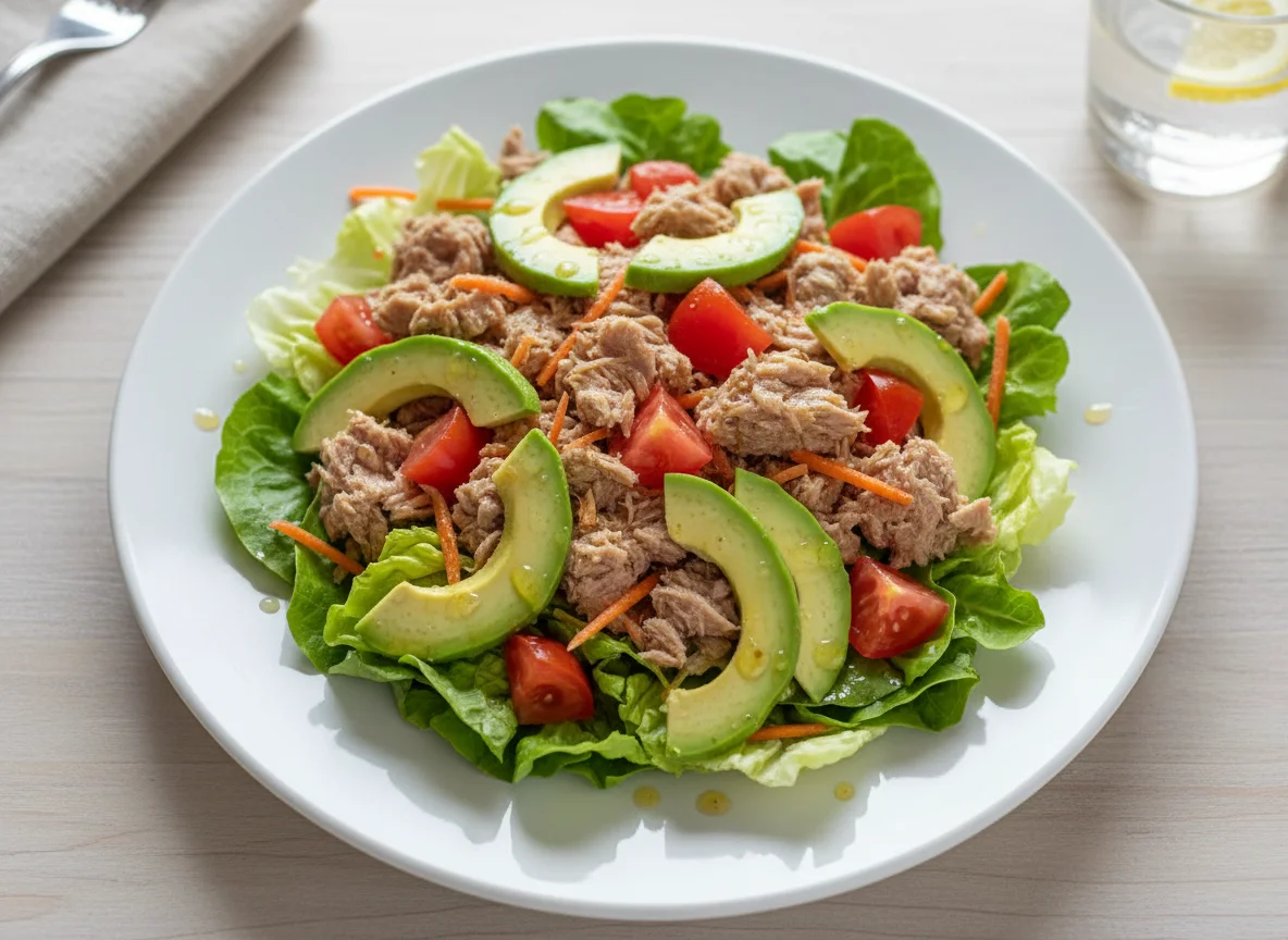 Tuna Salad with Avocado and Vegetables photo