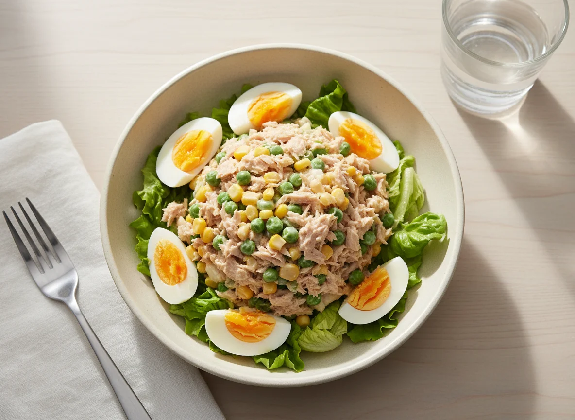 Tuna Salad with Eggs and Vegetables photo