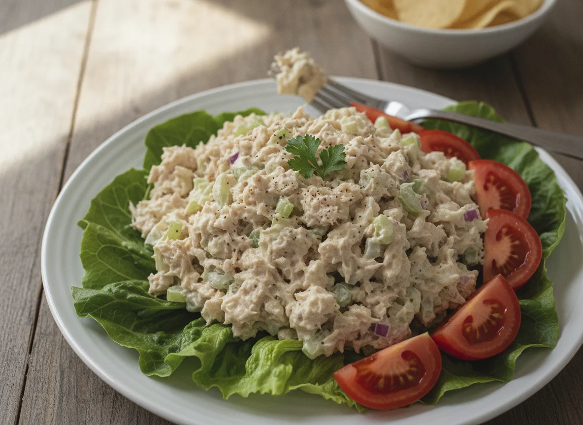 Tuna Salad with Lettuce and Tomato photo