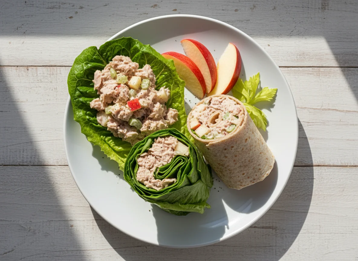 Tuna Salad Wrap/Lettuce Wrap with Apple photo