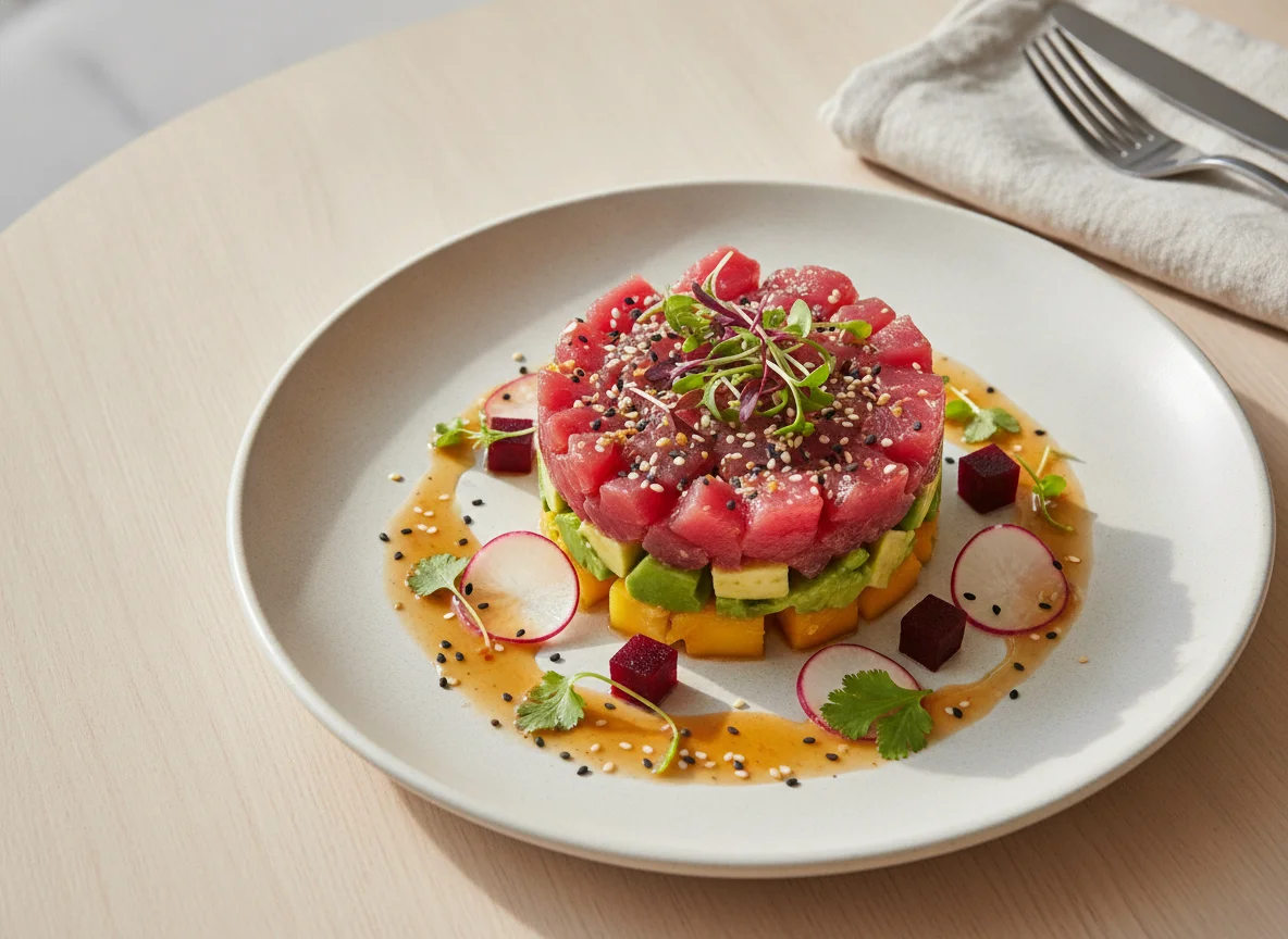 Tuna Tartare with Avocado and Mango photo