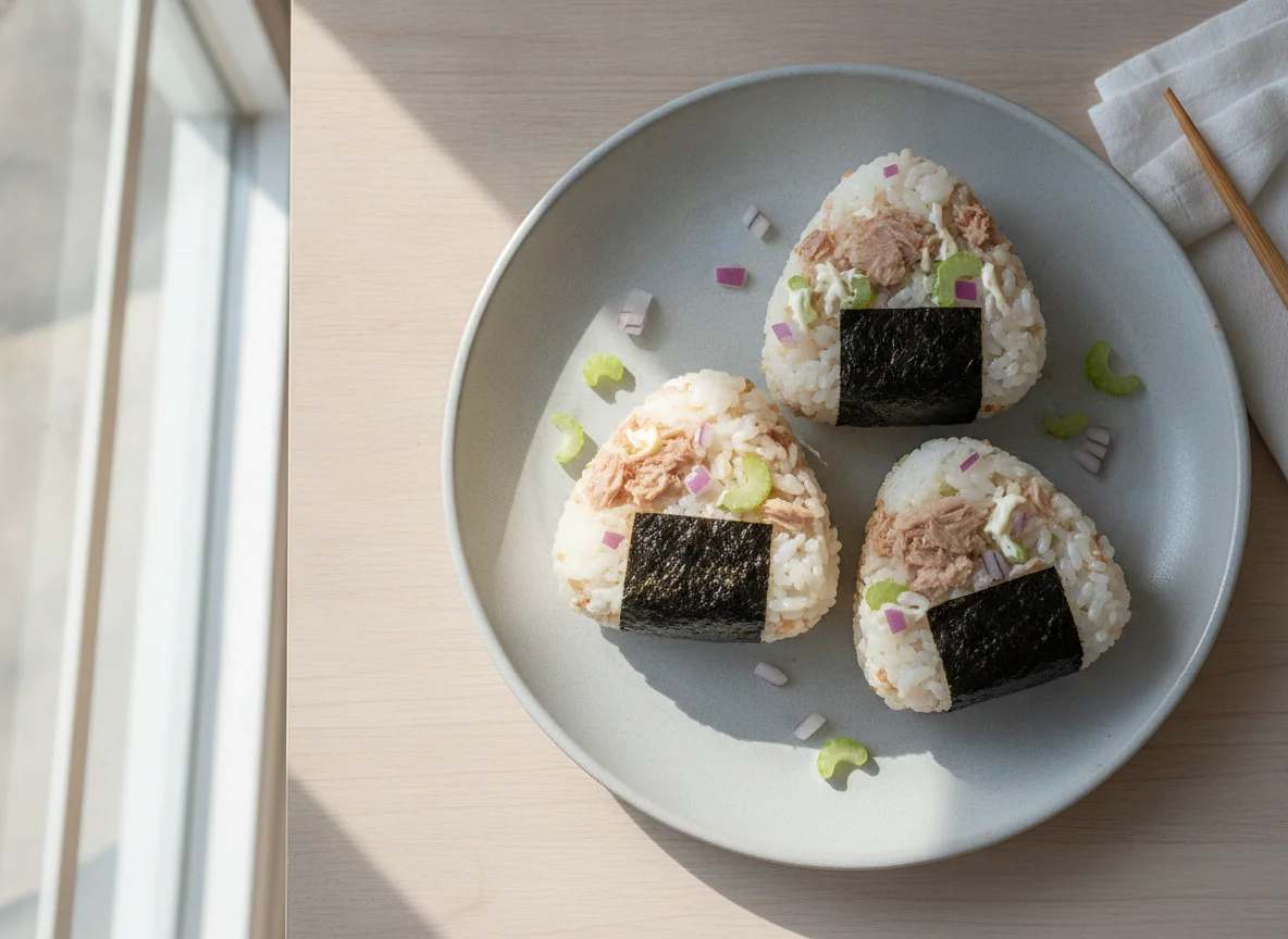 Tuna with Onion & Celery Onigiri photo