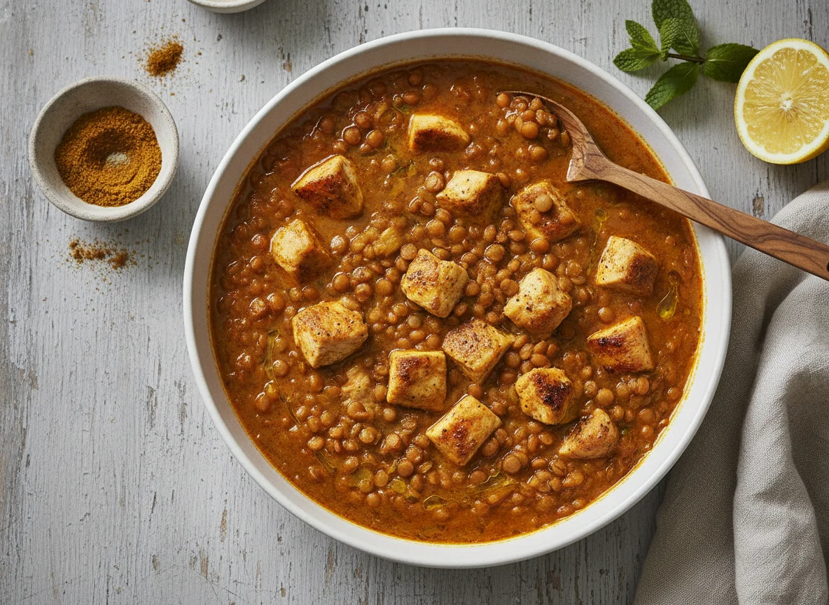 Tunisian Lentil Stew with Chicken photo