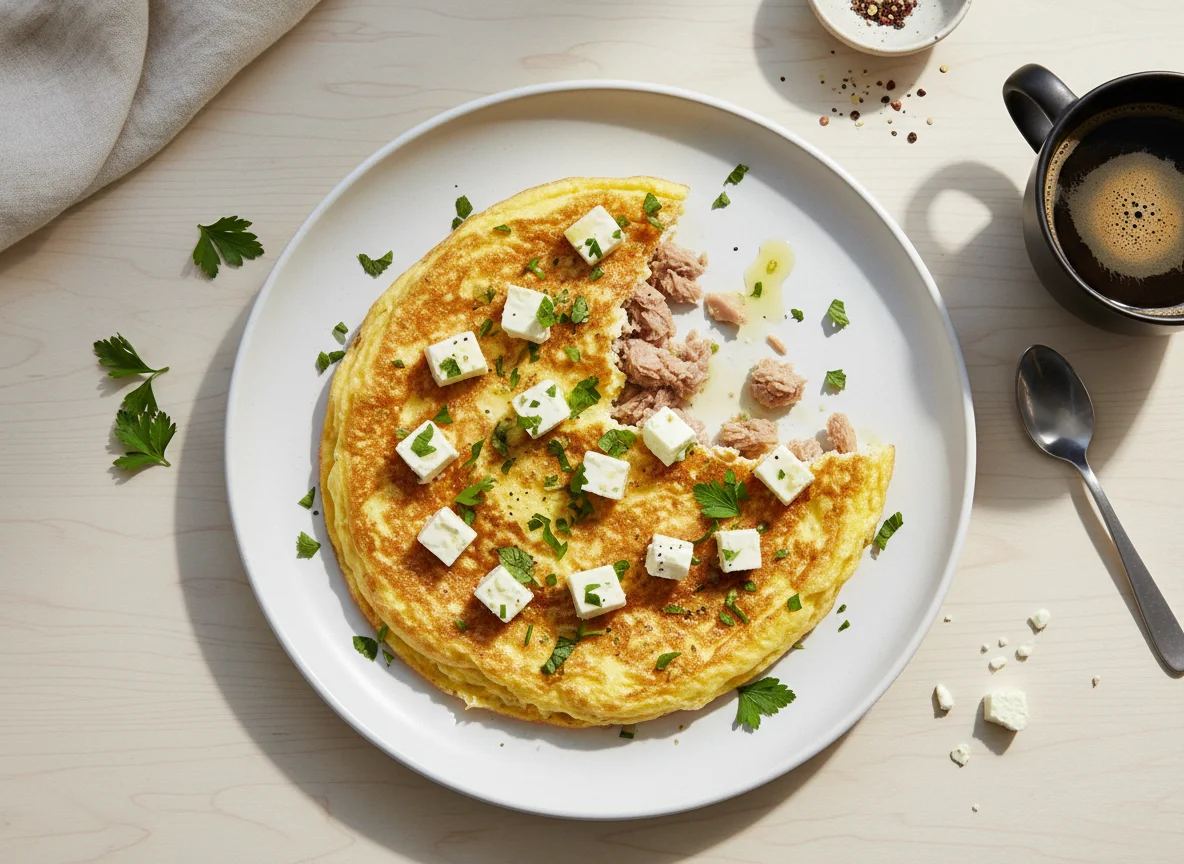 Tunisian Omelette with Tuna and Cheese photo