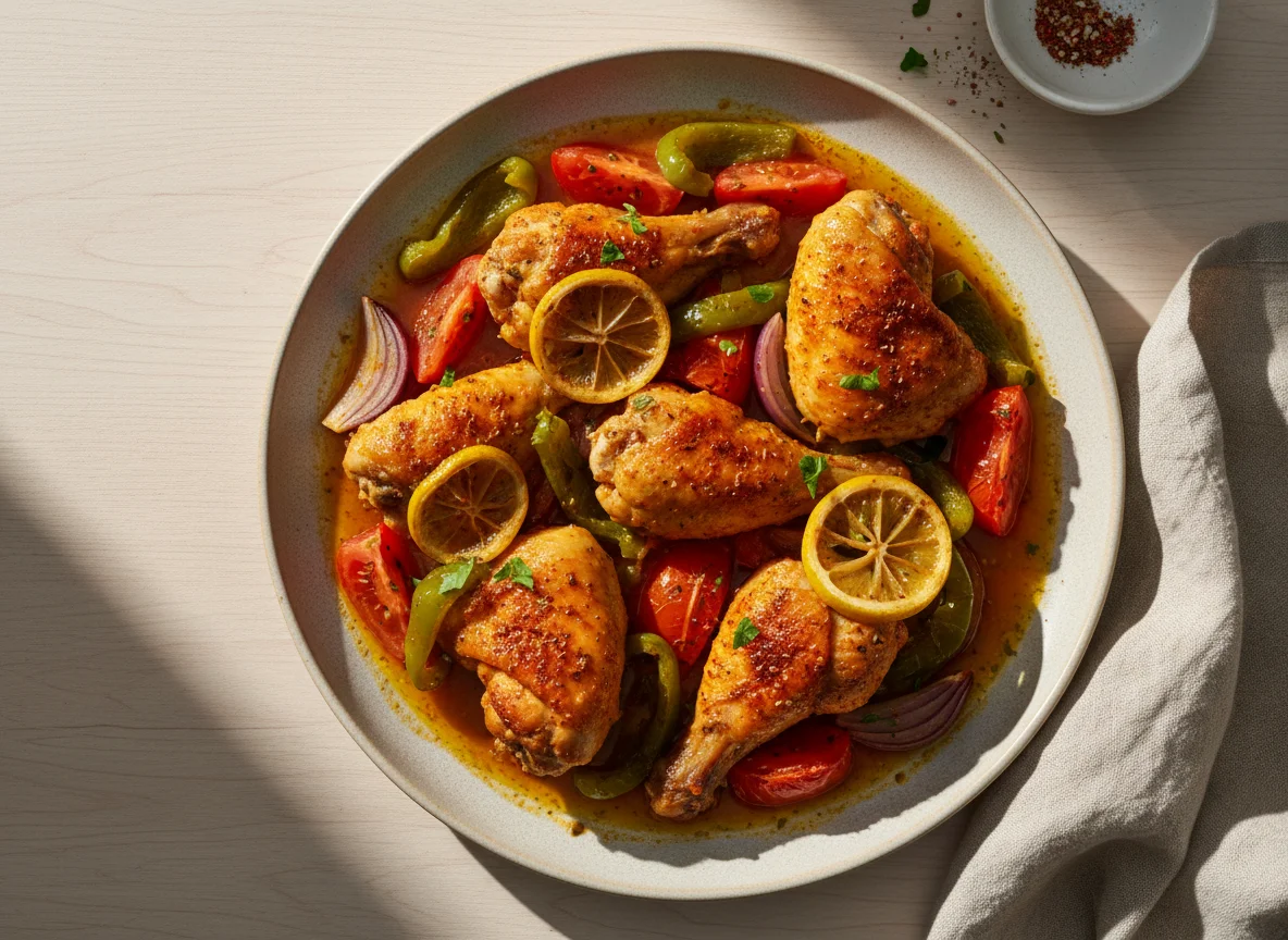 Tunisian Roasted Chicken with Vegetables (Koucha) photo