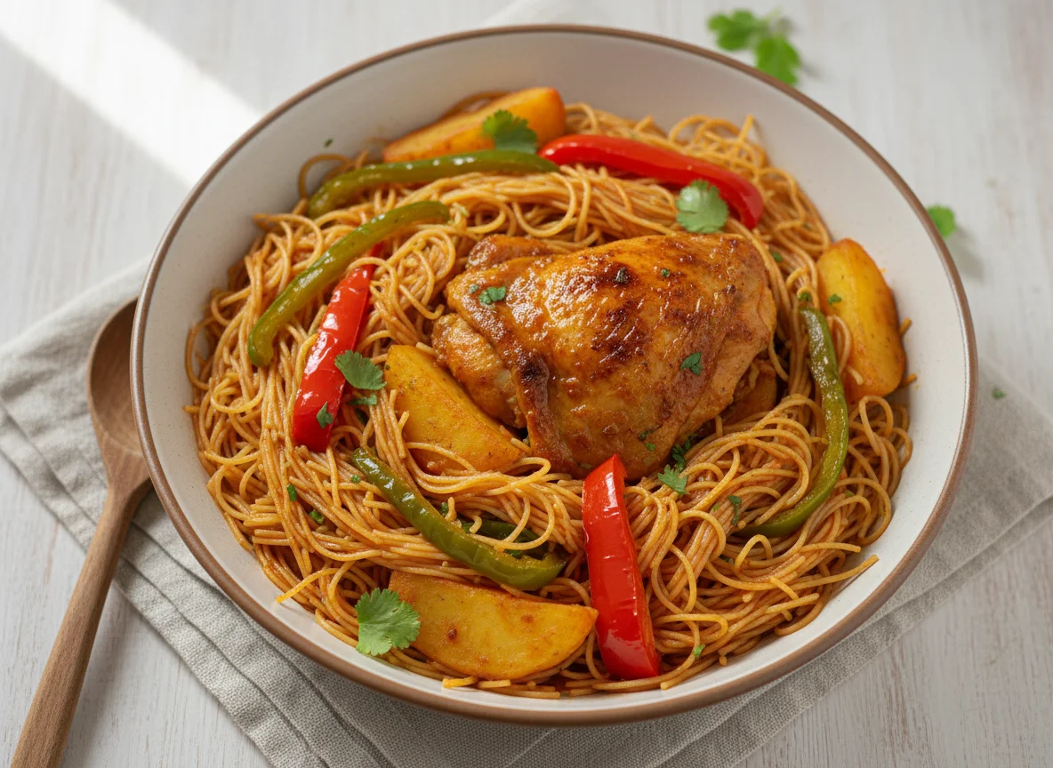 Tunisian Vermicelli with Chicken and Vegetables photo