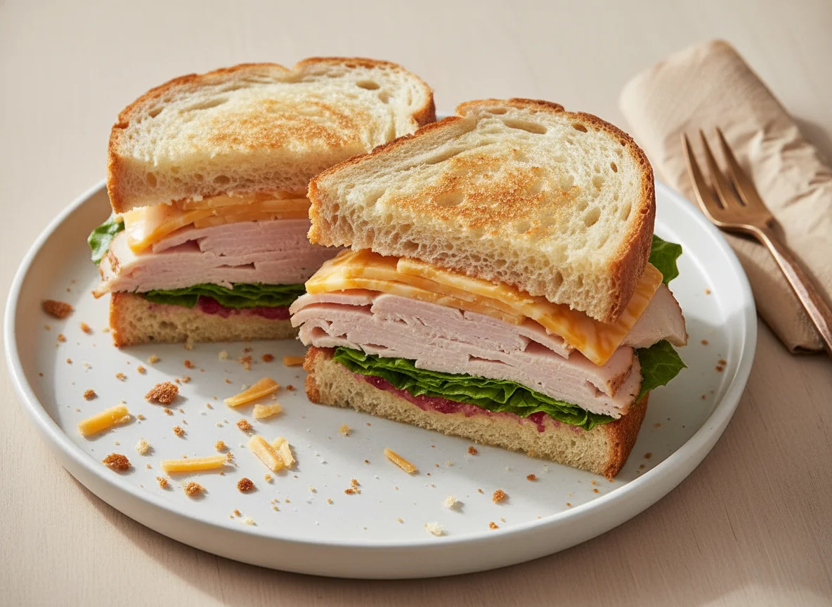 Turkey and Colby Jack Cheese Sandwich photo