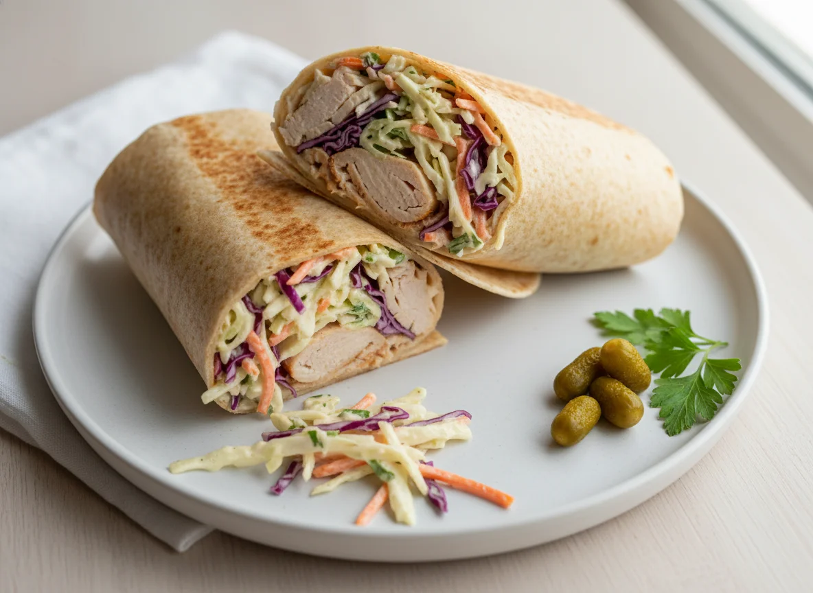Turkey and Coleslaw Wrap photo