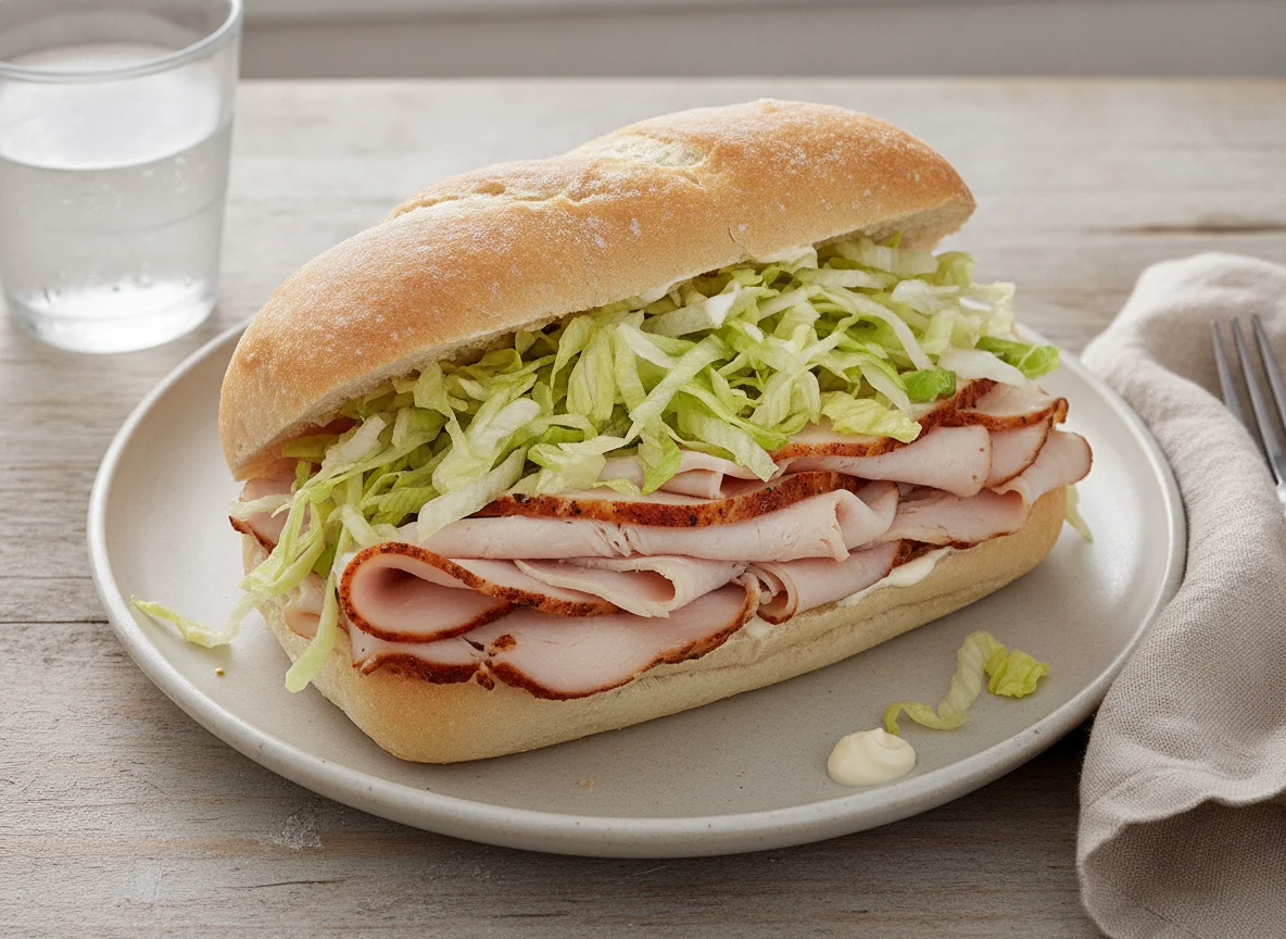 Turkey and Lettuce Sandwich photo