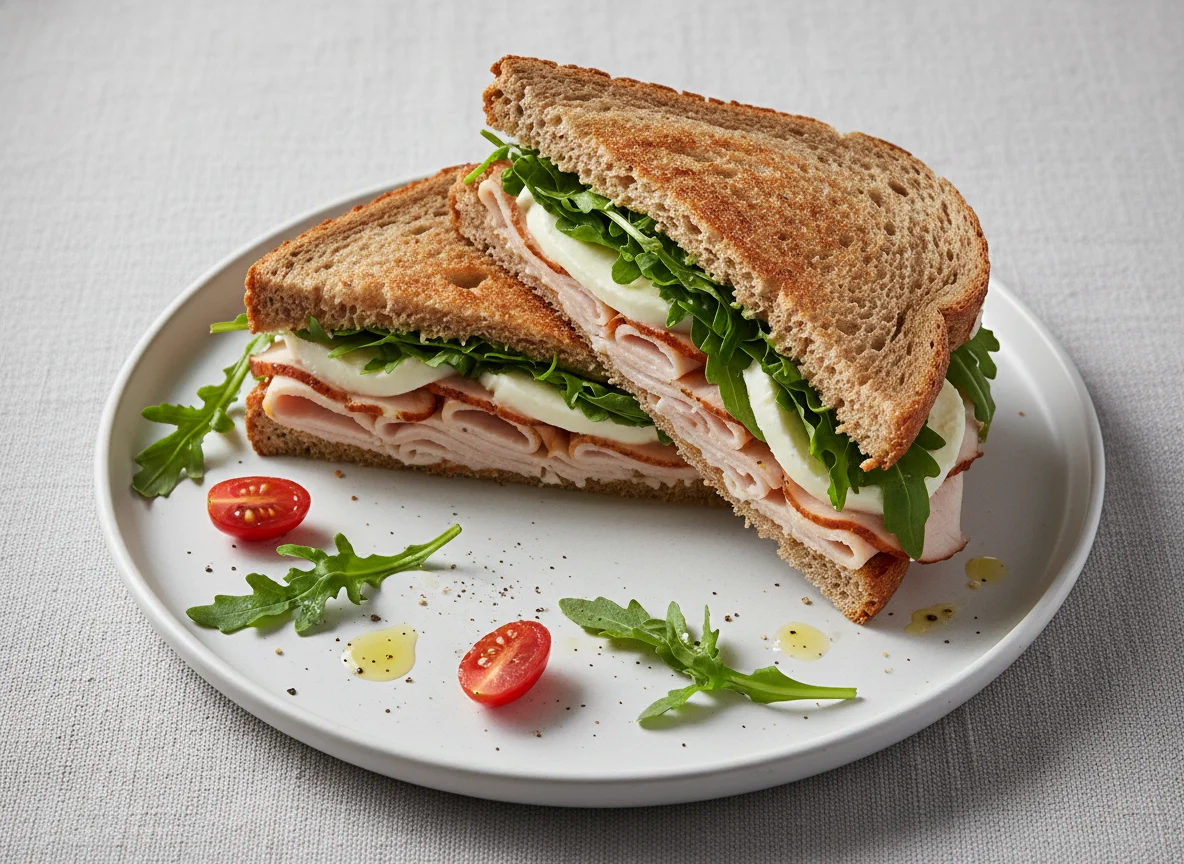 Turkey and Mozzarella Sandwich photo