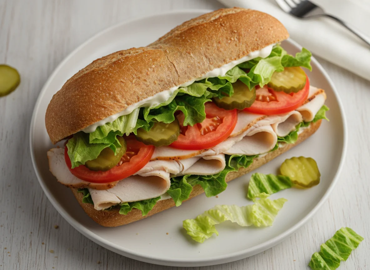 Turkey and Vegetable Sub Sandwich photo