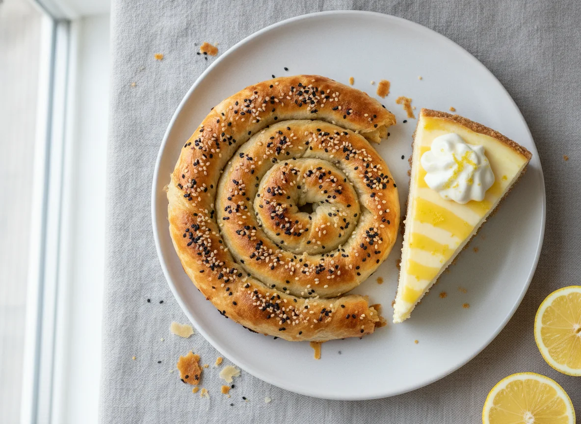 Turkish Borek and Lemon Cheesecake photo