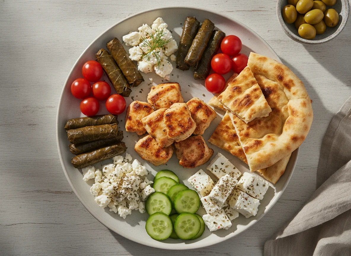 Turkish Breakfast and Appetizer Plate photo
