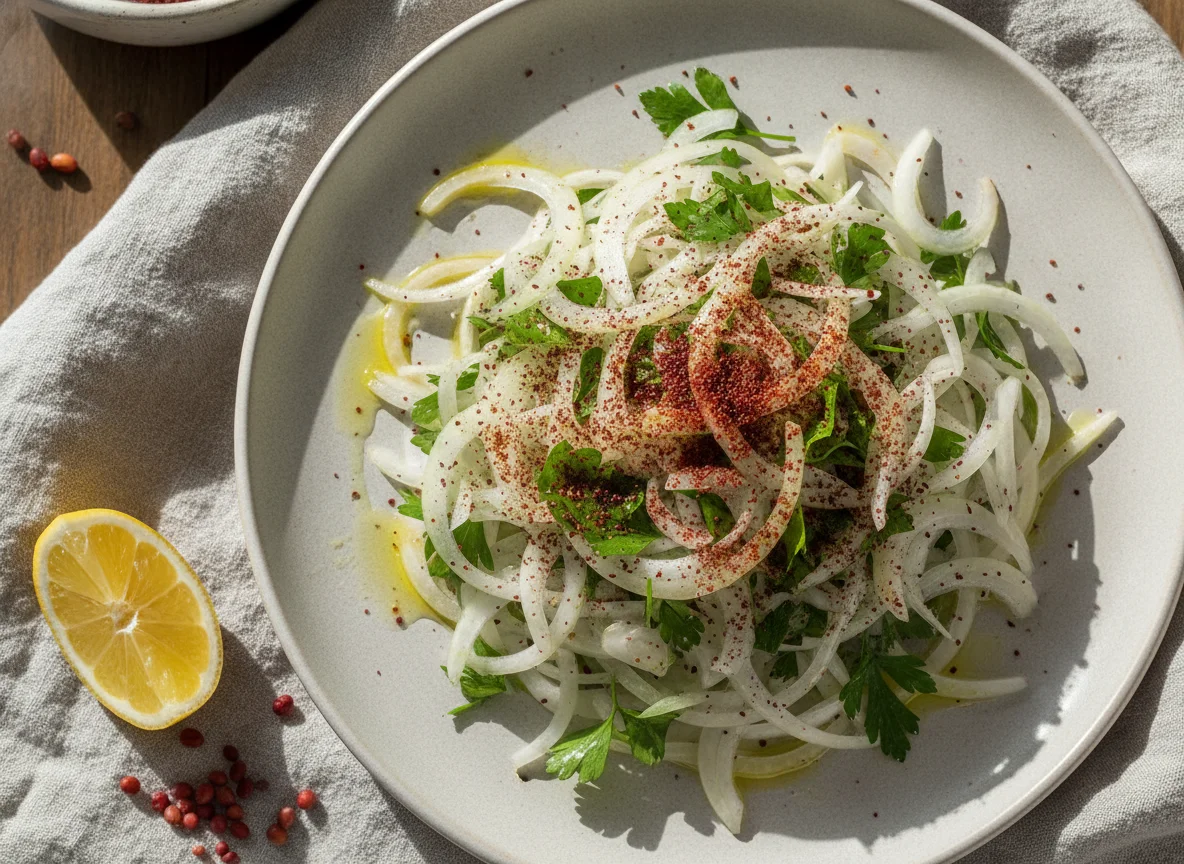Turkish Onion Salad with Sumac (Sumaklı Soğan Salatası) photo