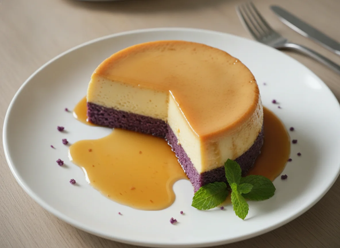 Ube Leche Flan Cake photo