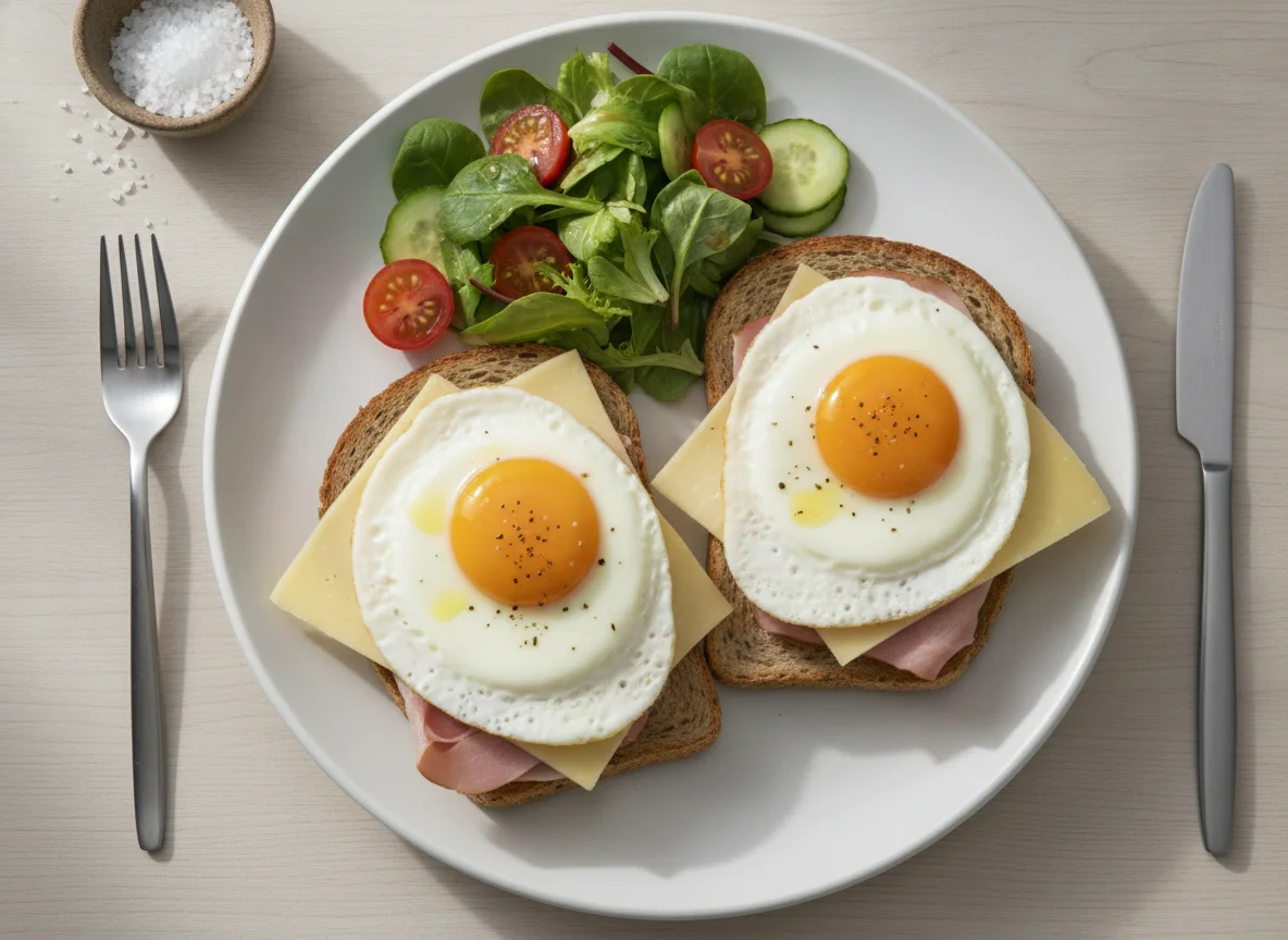 Uitsmijter with Ham and Cheese photo