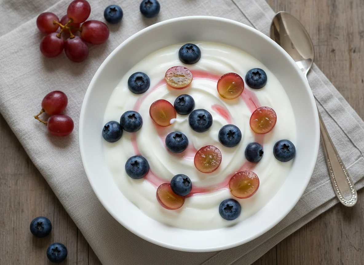 Vanilla Greek Yogurt with Berries photo