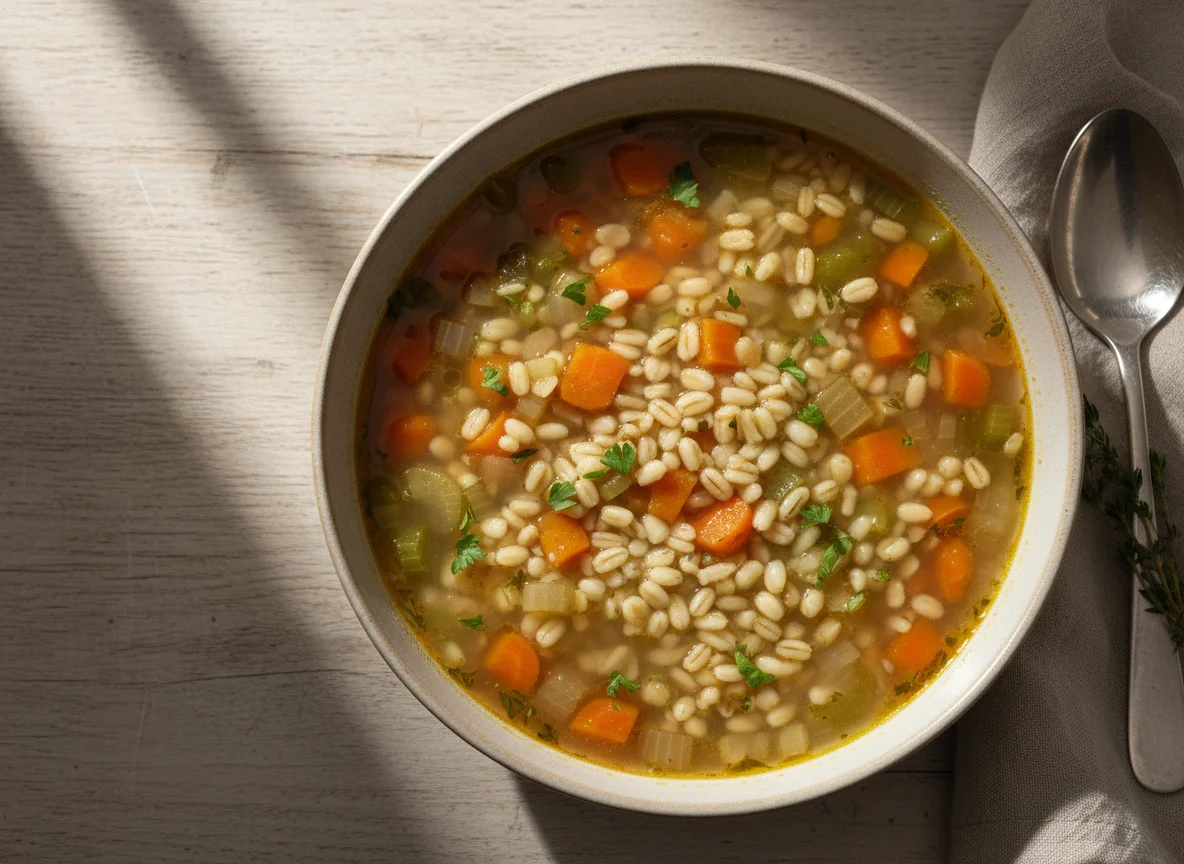 Vegetable and Barley Soup photo