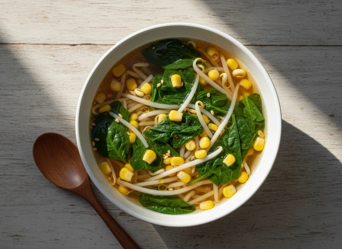 Vegetable and Bean Sprout Soup photo