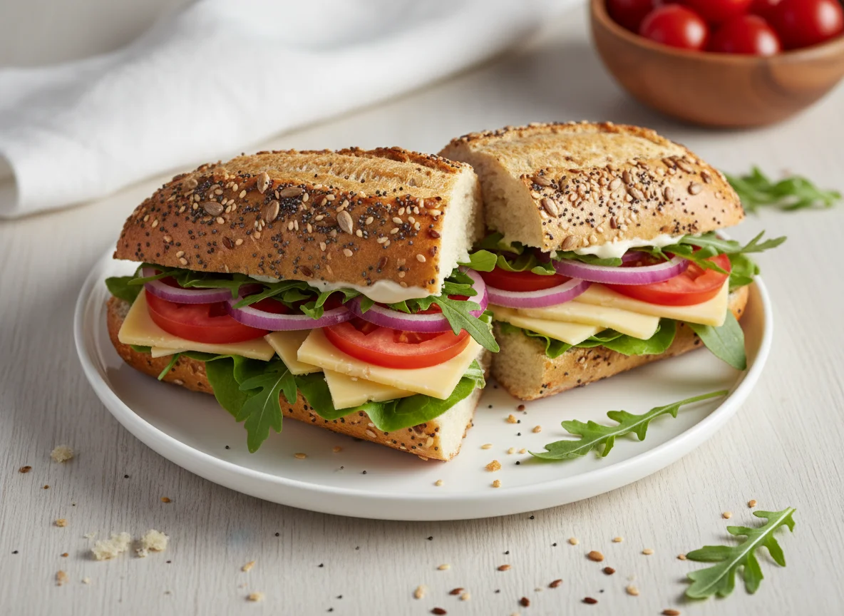 Vegetable and Cheese Baguette photo