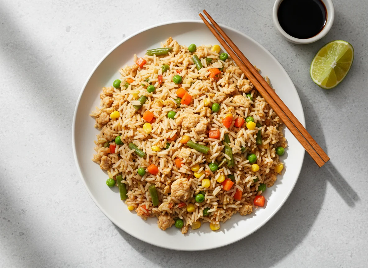 Vegetable and Chicken Fried Rice photo
