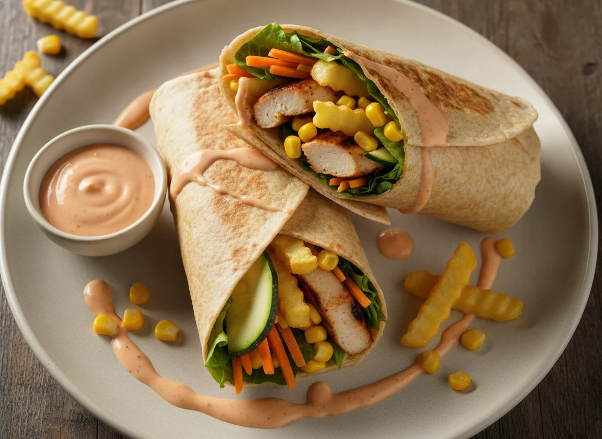 Vegetable and Chicken Wrap photo