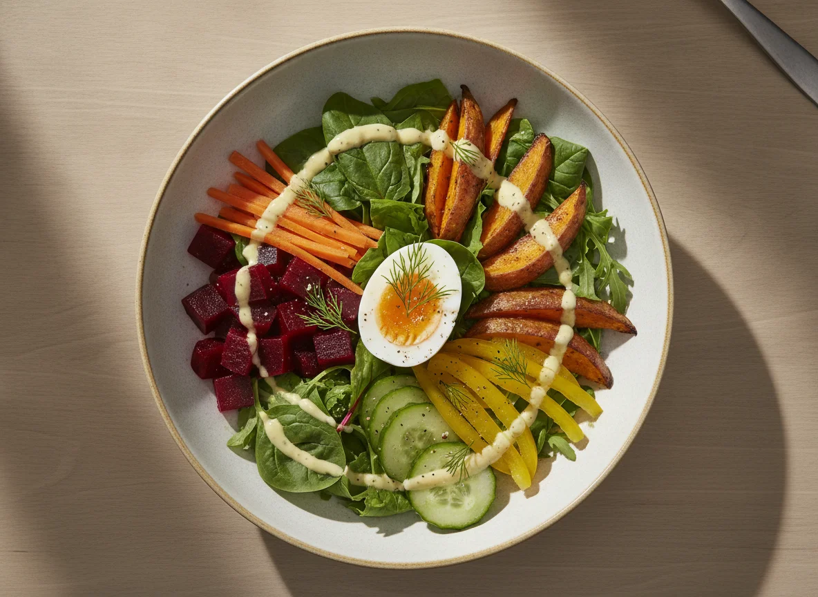 Vegetable and Egg Salad Bowl photo