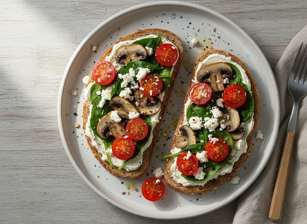 Vegetable and Feta Toast photo