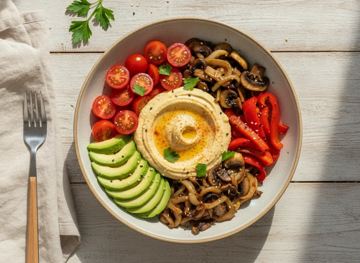 Vegetable and Hummus Bowl photo