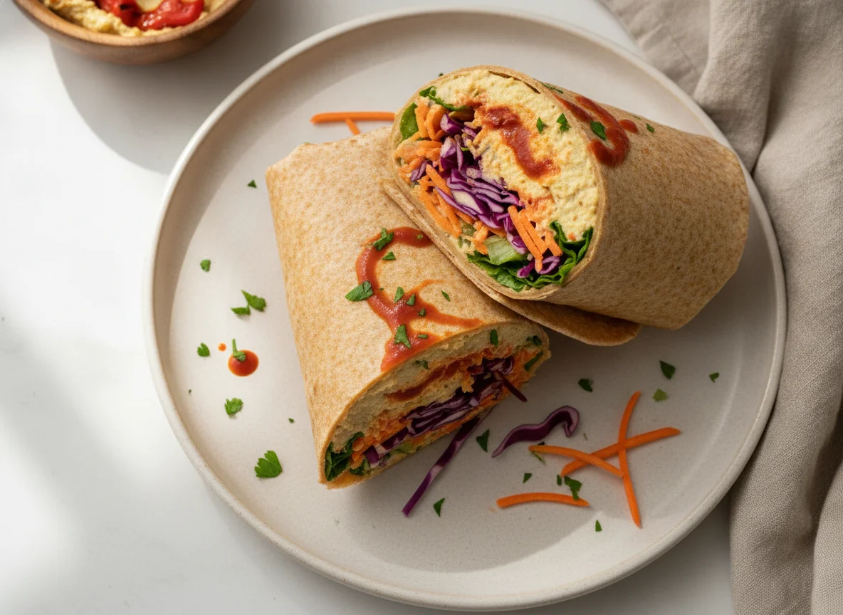 Vegetable and Hummus Wrap photo
