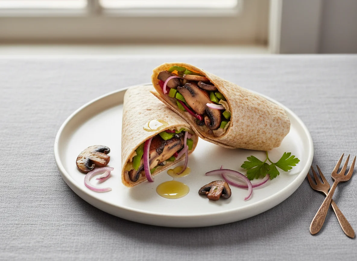 Vegetable and Mushroom Wrap photo
