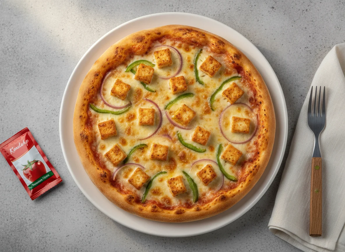 Vegetable and Paneer Pizza photo