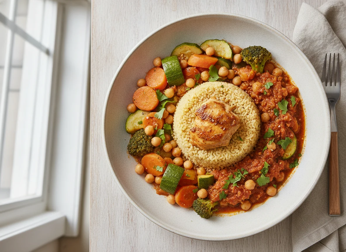 Vegetable Couscous with Sauce photo
