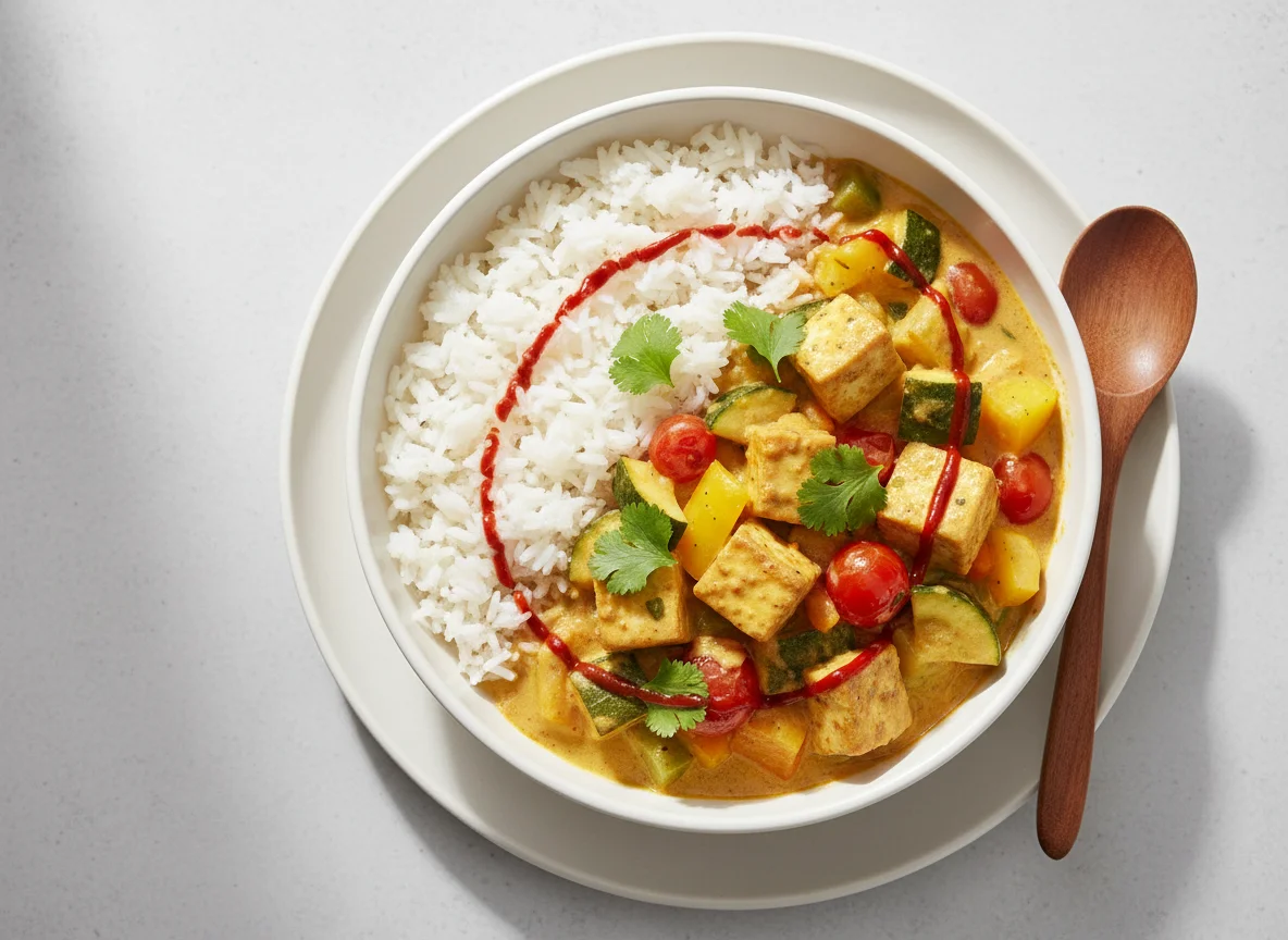 Vegetable Curry with Rice photo