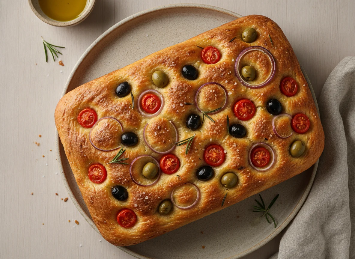 Vegetable Focaccia Bread photo