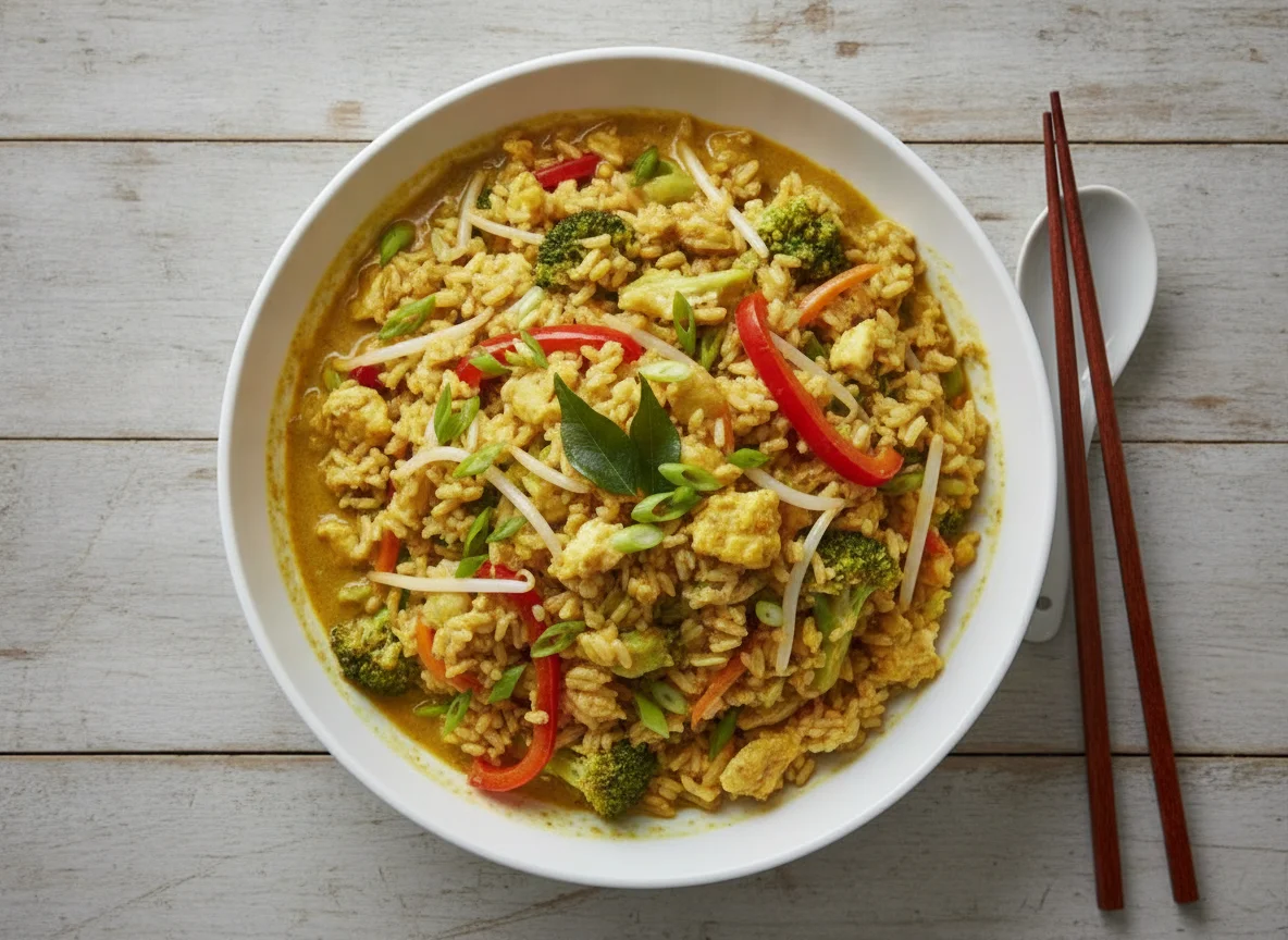 Vegetable Fried Rice with Curry Sauce photo